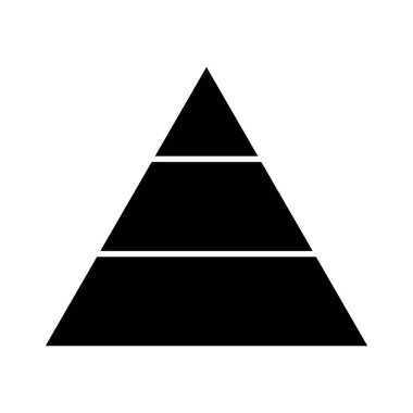 Üçgen, piramit şeması, grafik simgesi serisi