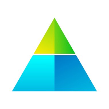 Üçgen, piramit şeması, grafik simgesi serisi