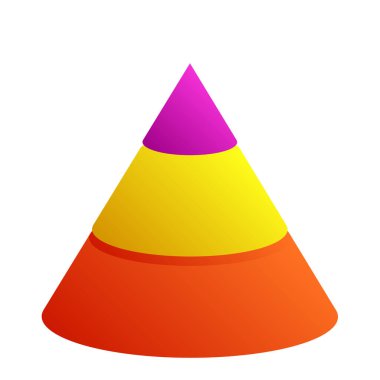 Üçgen, piramit şeması, grafik simgesi serisi