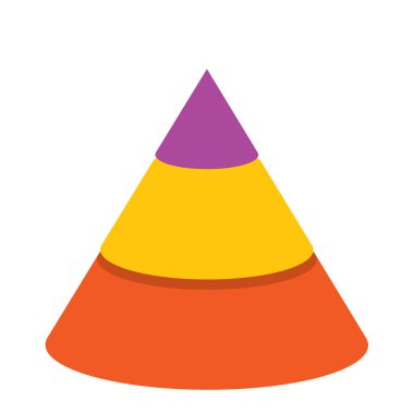 Üçgen, piramit şeması, grafik simgesi serisi