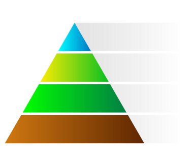 Üçgen, piramit şeması, grafik simgesi serisi