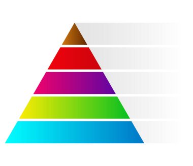 Üçgen, piramit şeması, grafik simgesi serisi