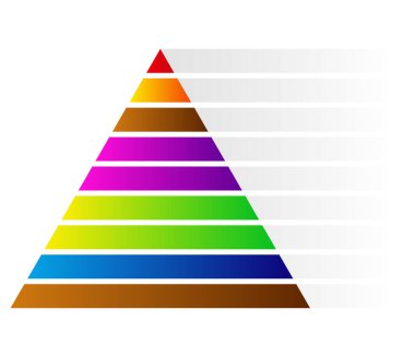 Üçgen, piramit şeması, grafik simgesi serisi