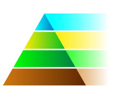 Üçgen, piramit şeması, grafik simgesi serisi