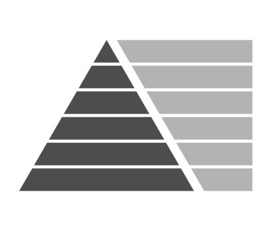 Üçgen, piramit şeması, grafik simgesi serisi