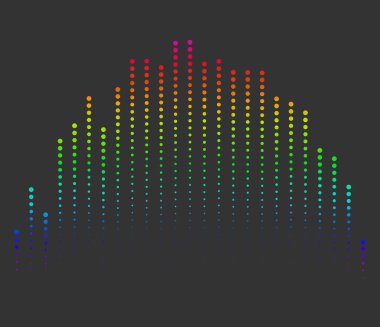 Ses dalgası, eşitleyici, EQ grafiksel element vektör çizimi