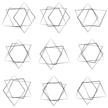 Rastgele geometrik, açısal yapı ögesi
