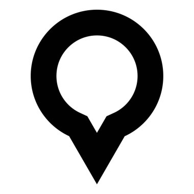 Harita işaretleyici, harita iğnesi konumu, adres simgesi çizimi. Stock vektör illüstrasyonu, klip- art grafikleri