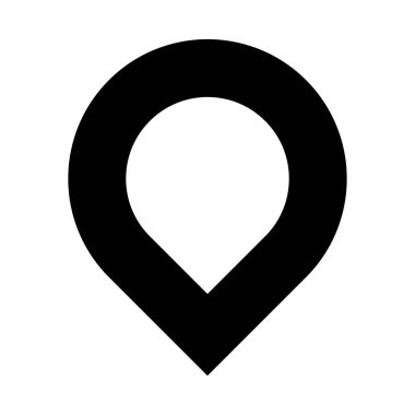 Harita işaretleyici, harita iğnesi konumu, adres simgesi çizimi. Stock vektör illüstrasyonu, klip- art grafikleri