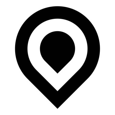 Harita işaretleyici, harita iğnesi konumu, adres simgesi çizimi. Stock vektör illüstrasyonu, klip- art grafikleri