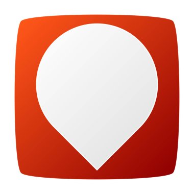 Harita işaretleyici, harita iğnesi konumu, adres simgesi çizimi. Stock vektör illüstrasyonu, klip- art grafikleri