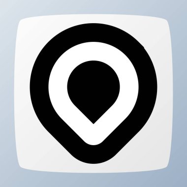 Harita işaretleyici, harita iğnesi konumu, adres simgesi çizimi. Stock vektör illüstrasyonu, klip- art grafikleri