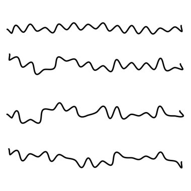 Dalgalı, dalgalı çizgi vektör ögesi