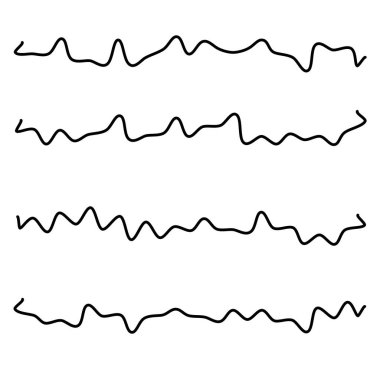 Dalgalı, dalgalı çizgi vektör ögesi