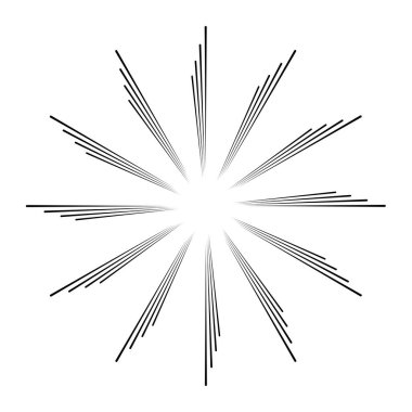Radikal ve yayılan patlama, ışın çizgileri soyut element