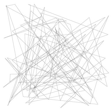 Rastgele, keskin, kaotik çizgiler soyut geometrik element