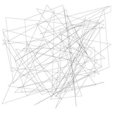 Rastgele, keskin, kaotik çizgiler soyut geometrik element