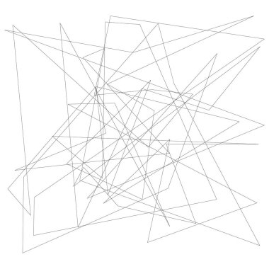 Rastgele, keskin, kaotik çizgiler soyut geometrik element