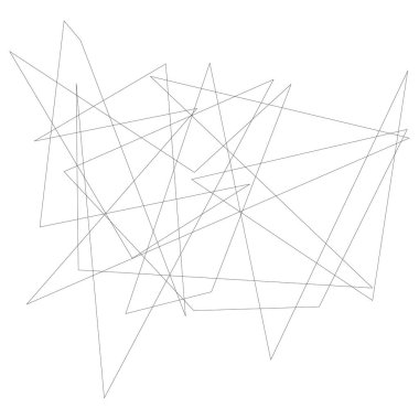 Rastgele, keskin, kaotik çizgiler soyut geometrik element