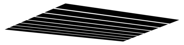 Líneas Audaces Gruesas Rayas Perspectiva Elemento Vector Geométrico Abstracto Ilustración — Vector de stock