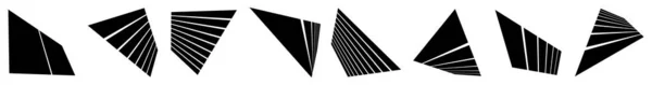 Gras Épaisses Lignes Rayures Perspective Élément Vectoriel Géométrique Abstrait Illustration — Image vectorielle