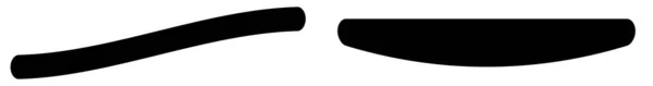 Прямоугольный Баннер Табличка Форма Кнопки Искажением Деформирующим Эффектом Векторная Иллюстрация — стоковый вектор