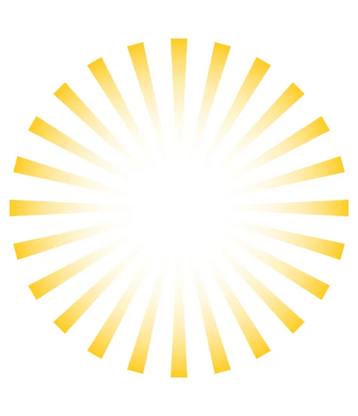 Звездный Взрыв Солнечные Вспышки Излучающие Линии Элементы Формы Полос Радиальные — стоковый вектор