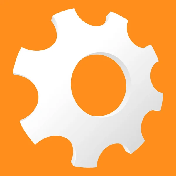Gear Γρανάζι Cogwheel Σχήμα Στοιχείο Εικονίδιο Διανυσματική Απεικόνιση Rackwheel Σύμβολο — Διανυσματικό Αρχείο
