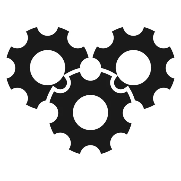Växel Växellåda Kugghjulsform Element Ikon Vektor Illustration Rackhjul Pinion Symbol — Stock vektor