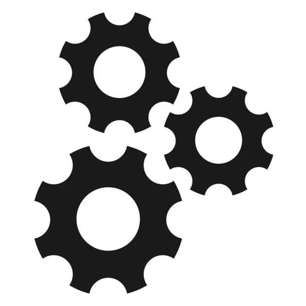 Gear Gearwheel Cogwheel Shape Element Icon Vector Illustration Rackwheel Pinion — 스톡 벡터