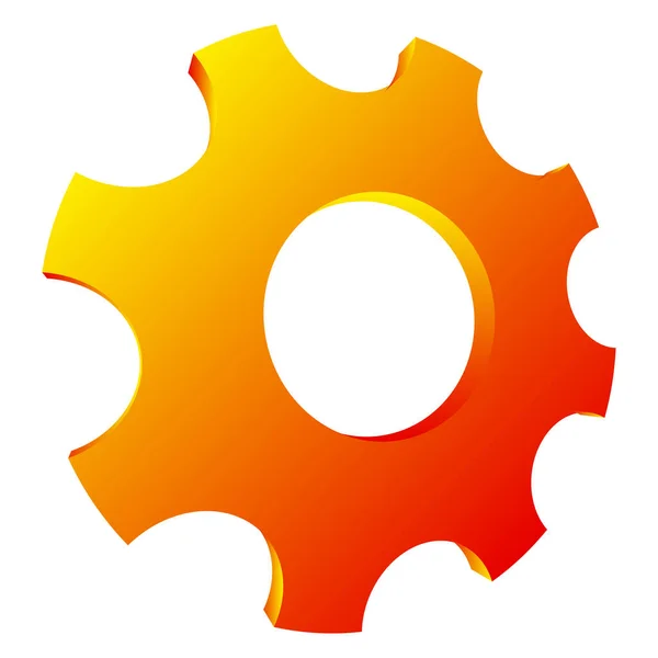 Gear Gearwheel Cogwheel Shape Element Icon Vector Illustration Rackwheel Pinion — Archivo Imágenes Vectoriales