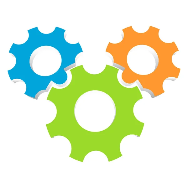 Gear Gearwheel Cogwheel Shape Element Icon Vector Illustration Rackwheel Pinion — Stock Vector