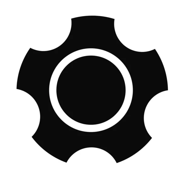 Gear Gearwheel Cogwheel Shape Element Icon Vector Illustration Rackwheel Pinion — Image vectorielle