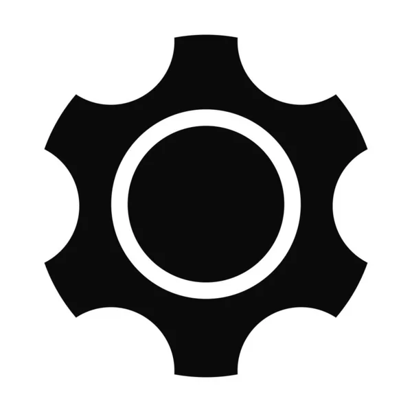 Gear Gearwheel Cogwheel Shape Element Icon Vector Illustration Rackwheel Pinion — Archivo Imágenes Vectoriales