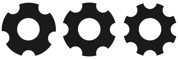 Versnellingsbak Tandwiel Tandwielvorm Element Icoon Vector Illustratie Rackwheel Rondje Voorraad — Stockvector