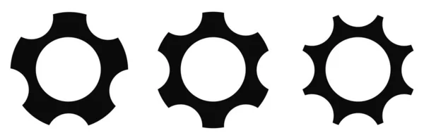 Gear Gearwheel Cogwheel Shape Element Icon Vector Illustration Rackwheel Pinion — Stock Vector