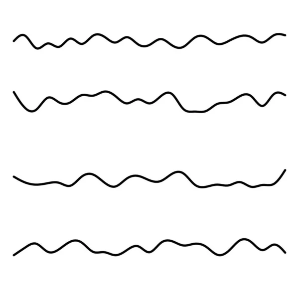 波浪形 波浪形线矢量元 — 图库矢量图片