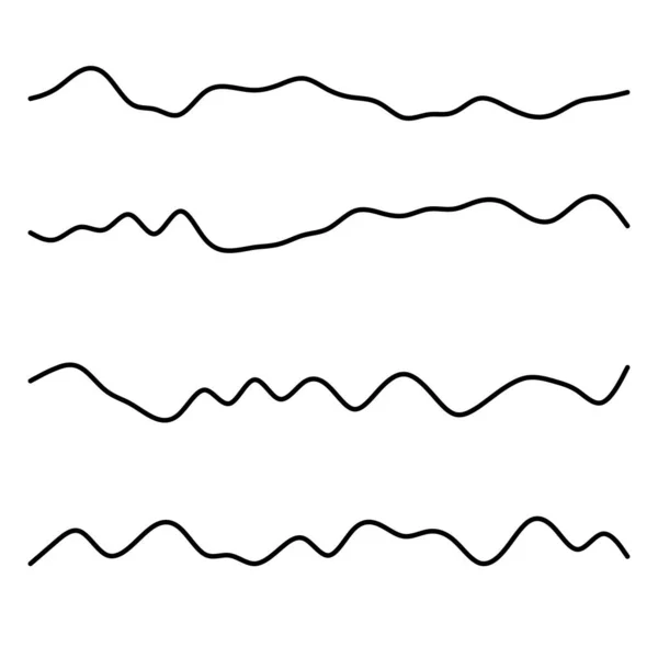 波浪形 波浪形线矢量元 — 图库矢量图片