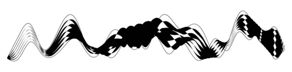 Хвилястий Хвилястий Векторний Елемент Лінії Стокова Векторна Ілюстрація Кліп Арт — стоковий вектор