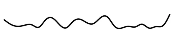 Welliges Wellenförmiges Linienvektorelement Bestandsvektorillustration Clip Art Grafiken — Stockvektor