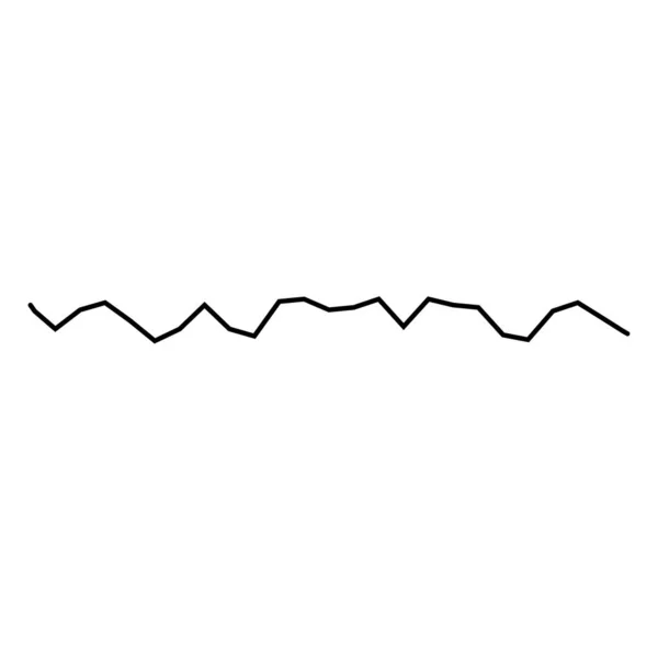 Welliges Wellenförmiges Linienvektorelement — Stockvektor