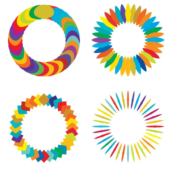 Ligne Fine Ronde Mandala Circulaire Motif Élément Icône Cercle Géométrique — Image vectorielle