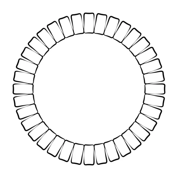 Cienka Linia Okrągła Okrągła Mandala Wzór Motywu Element Ikony Krąg — Wektor stockowy
