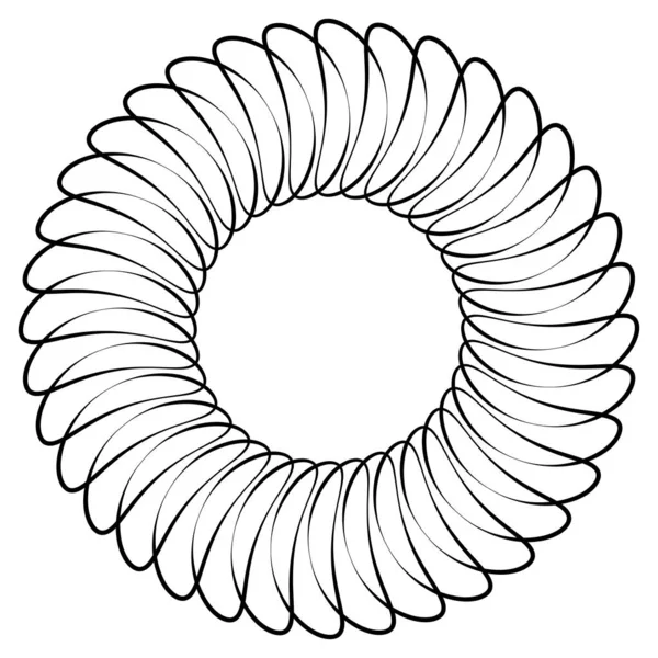 Cienka Linia Okrągła Okrągła Mandala Wzór Motywu Element Ikony Krąg — Wektor stockowy
