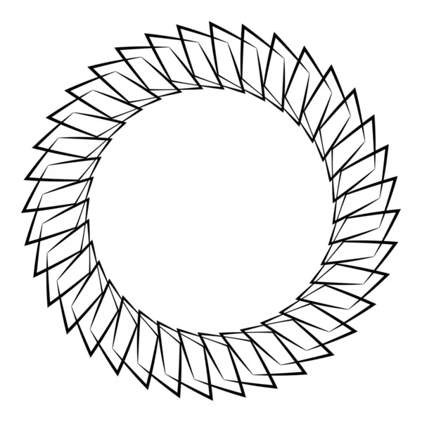 Тонкая Линия Круглая Круглая Мандала Рисунок Мотива Иконка Геометрическая Окружность — стоковый вектор