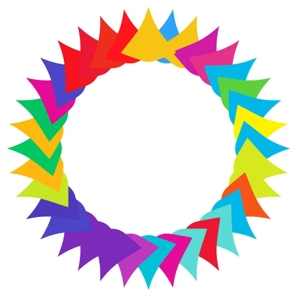 Colorful Multi Color Circular Mandala Motif Pattern Icon Element Geometric — Stock Vector