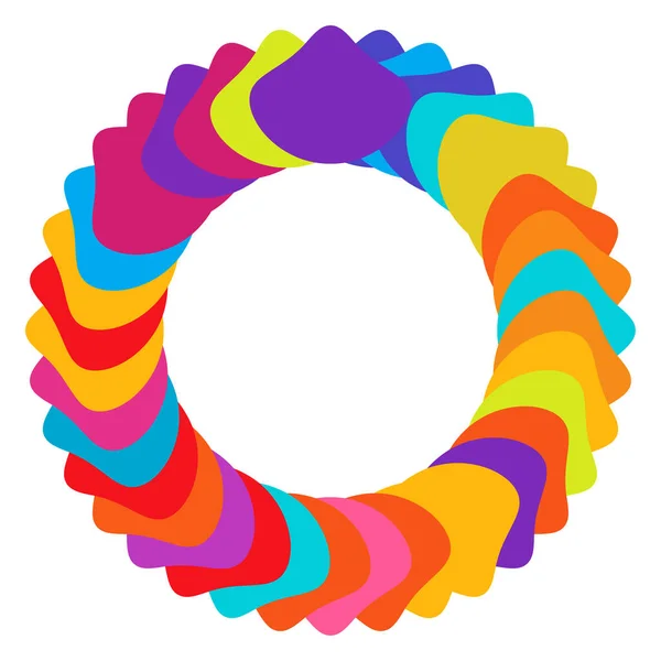 Colorful Multi Color Circular Mandala Motif Pattern Icon Element Geometric — Vector de stock