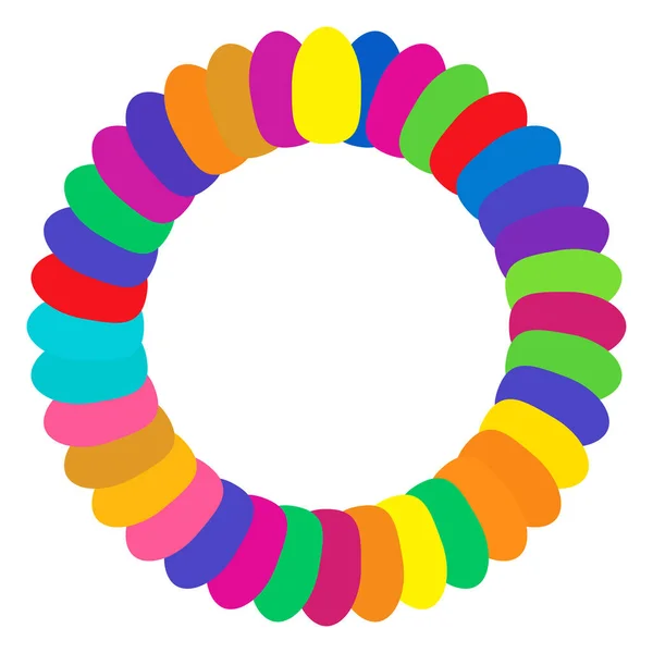 Colorido Multi Cor Redonda Mandala Circular Padrão Motivo Elemento Ícone — Vetor de Stock