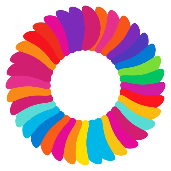 Colorful Multi Color Circular Mandala Motif Pattern Icon Element Geometric — Vector de stock