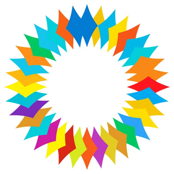 カラフルで多色のラウンド 円形のマンダラ モチーフパターン アイコン要素 幾何学的サークル — ストックベクタ